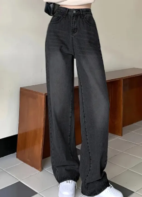 Vintage High Waist Wide Leg Jeans For Women